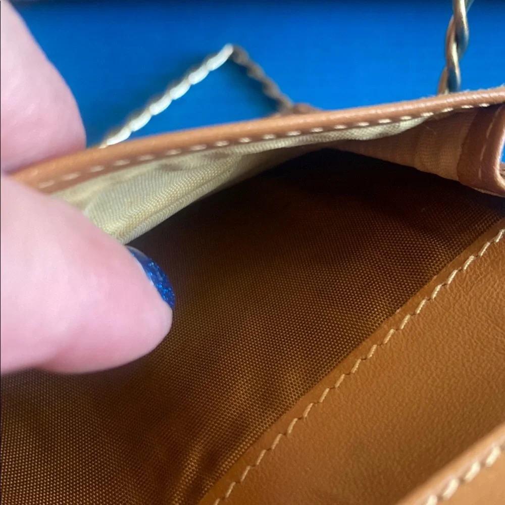 Celine Tan and Brown Logo Card Holder